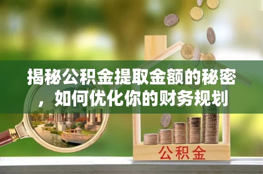 仲巴揭秘公积金提取金额的秘密，如何优化你的财务规划
